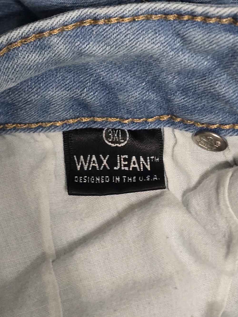 Wax Jean Plus Size Push-Up Distressed Cuffed Denim Shorts Light Wash 3XL - Picture 8 of 9